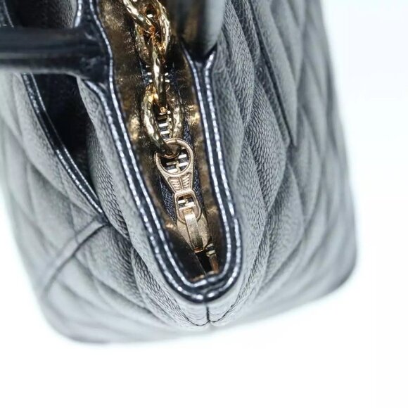 CHANEL Tote Bag Caviar Skin Standard Black CC Auth - Picture 11 of 16